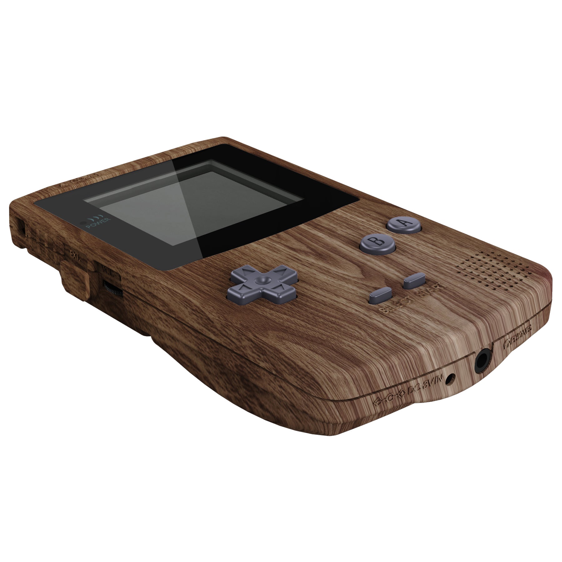 eXtremeRate Retail IPS Ready Upgraded eXtremeRate Wood Grain GBC Replacement Shell Full Housing Cover with Buttons for Gameboy Color - Fit for GBC OSD IPS & Regular IPS & Standard LCD - Console & IPS Screen NOT Included - QCBS2001