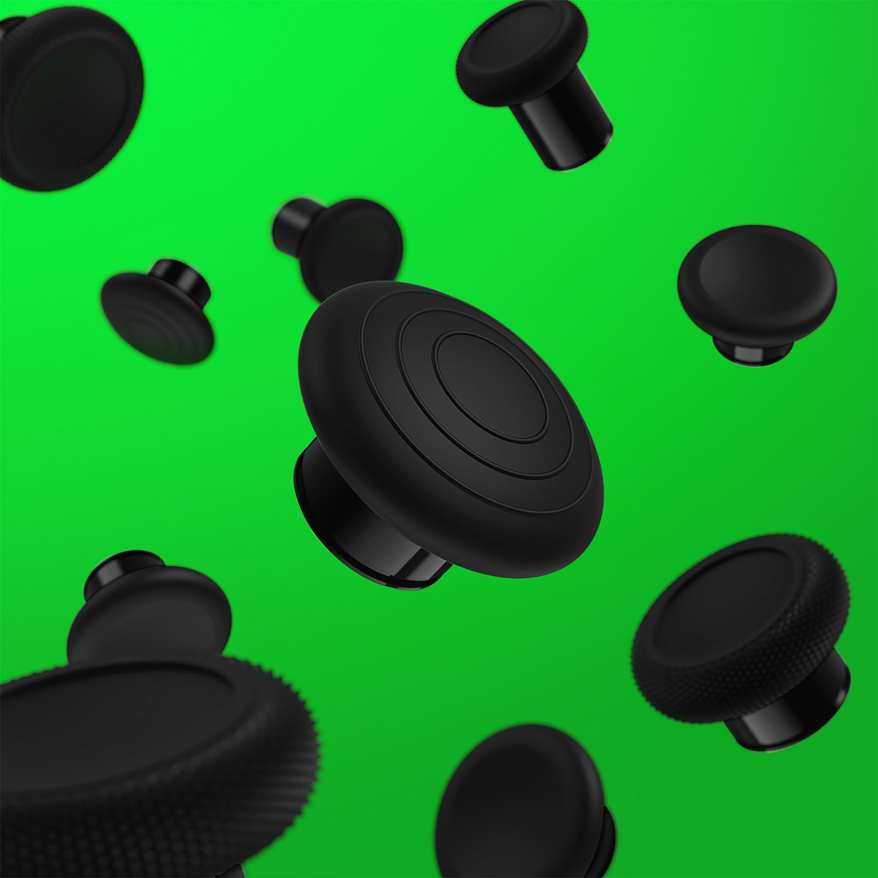 6 in 1 Metal Replacement Thumbsticks for Xbox Elite Series 2 & Elite 2 Core Controller (Model 1797) - Metallic Black eXtremeRate