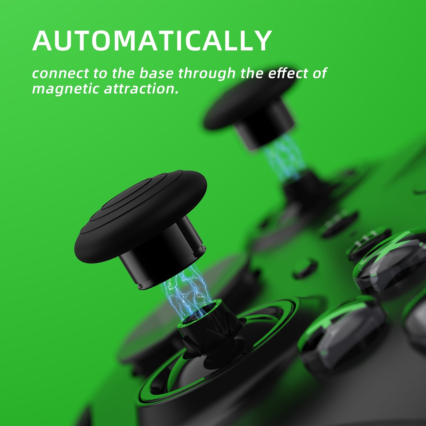 6 in 1 Metal Replacement Thumbsticks for Xbox Elite Series 2 & Elite 2 Core Controller (Model 1797) - Metallic Black eXtremeRate