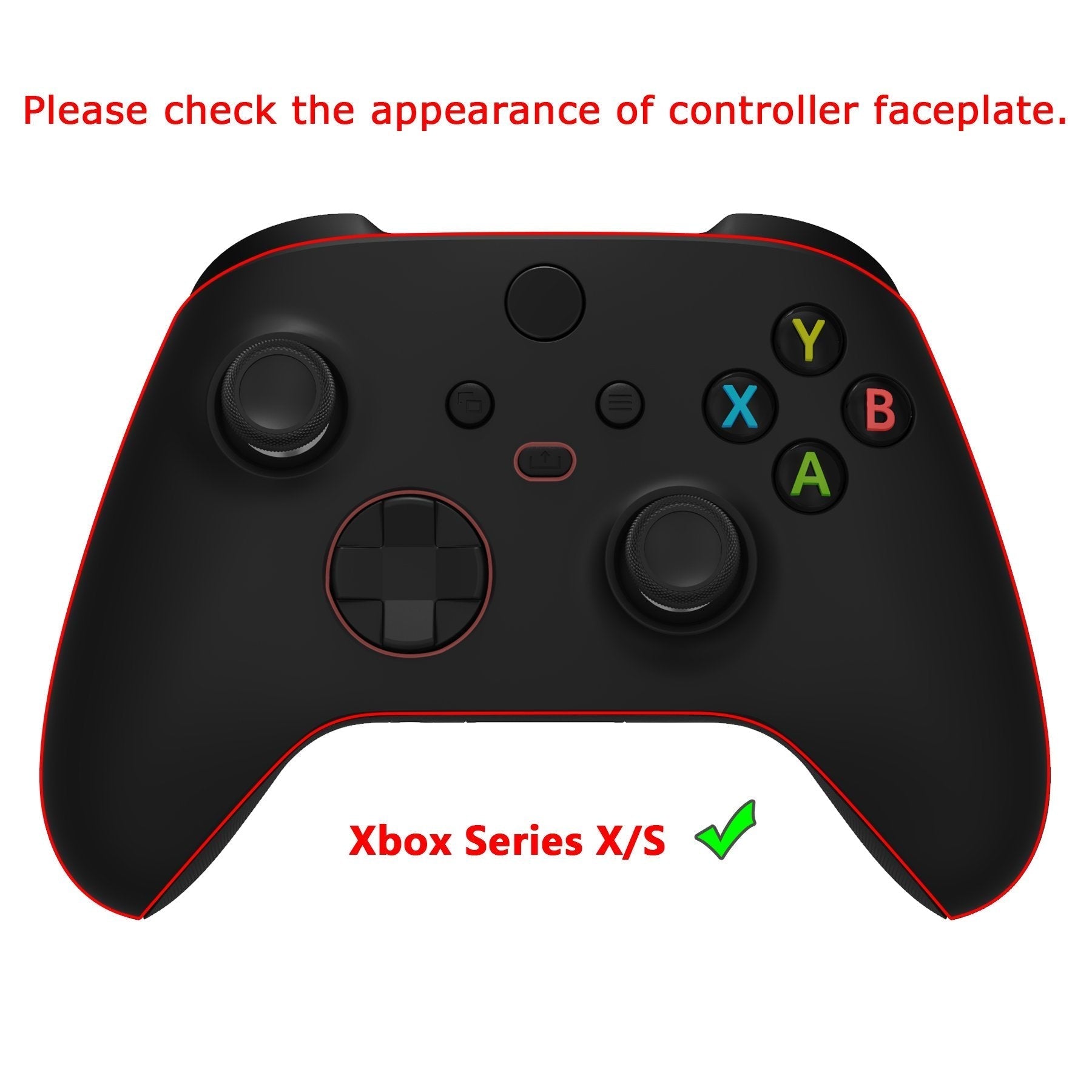 eXtremeRate Retail Eye of the Serpent Replacement Part Faceplate, Soft Touch Grip Housing Shell Case for Xbox Series S & Xbox Series X Controller Accessories - Controller NOT Included - FX3T182