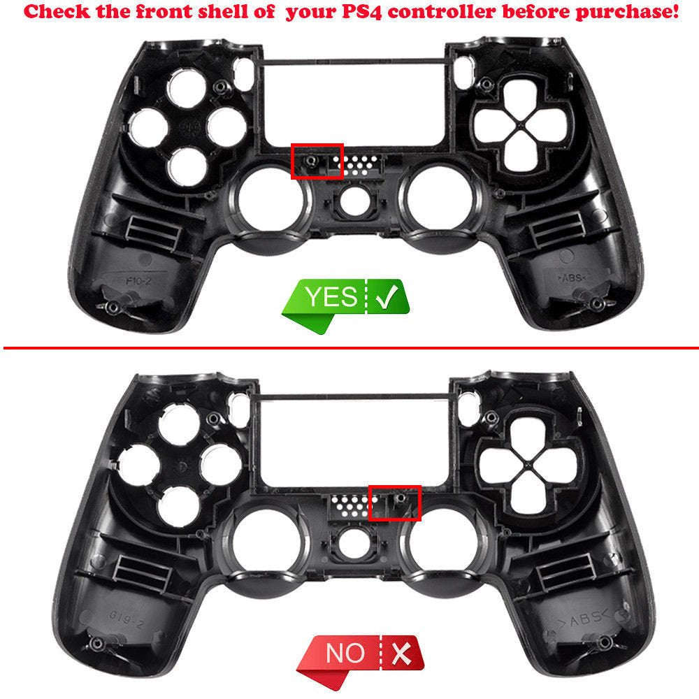 eXtremeRate Retail Shadow Frosted Red Face Plate Front Shell Custom Kits for ps4 Controller - P4MSF14