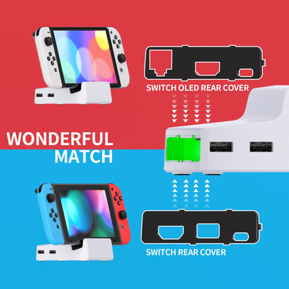 eXtremeRate Retail eXtremeRate AiryDocky DIY Kit White Replacement Case for Nintendo Switch Dock, Redesigned Portable Mini Dock Shell Cover for Nintendo Switch OLED - Shells Only, Dock & Circuit Board NOT Included - LLNSM003