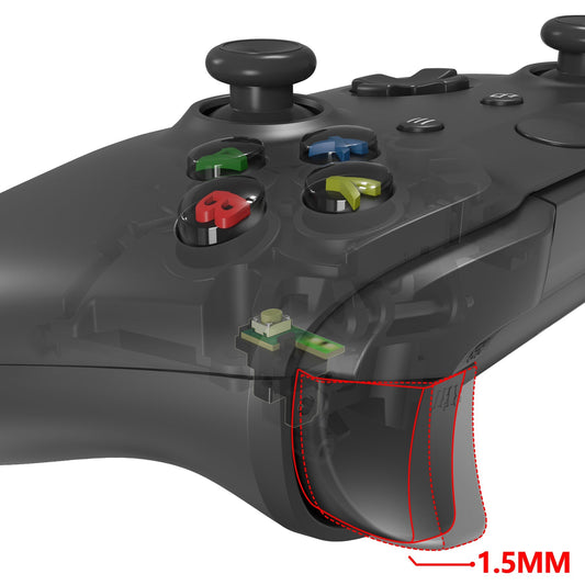 eXtremeRate Retail Clicky Hair Trigger Kit for Xbox One X/S Controller LT RT Shoulder Buttons, Custom Flashshot Trigger Stop Flex Cable for Xbox One X/S Controller Model 1708 - X1MD001