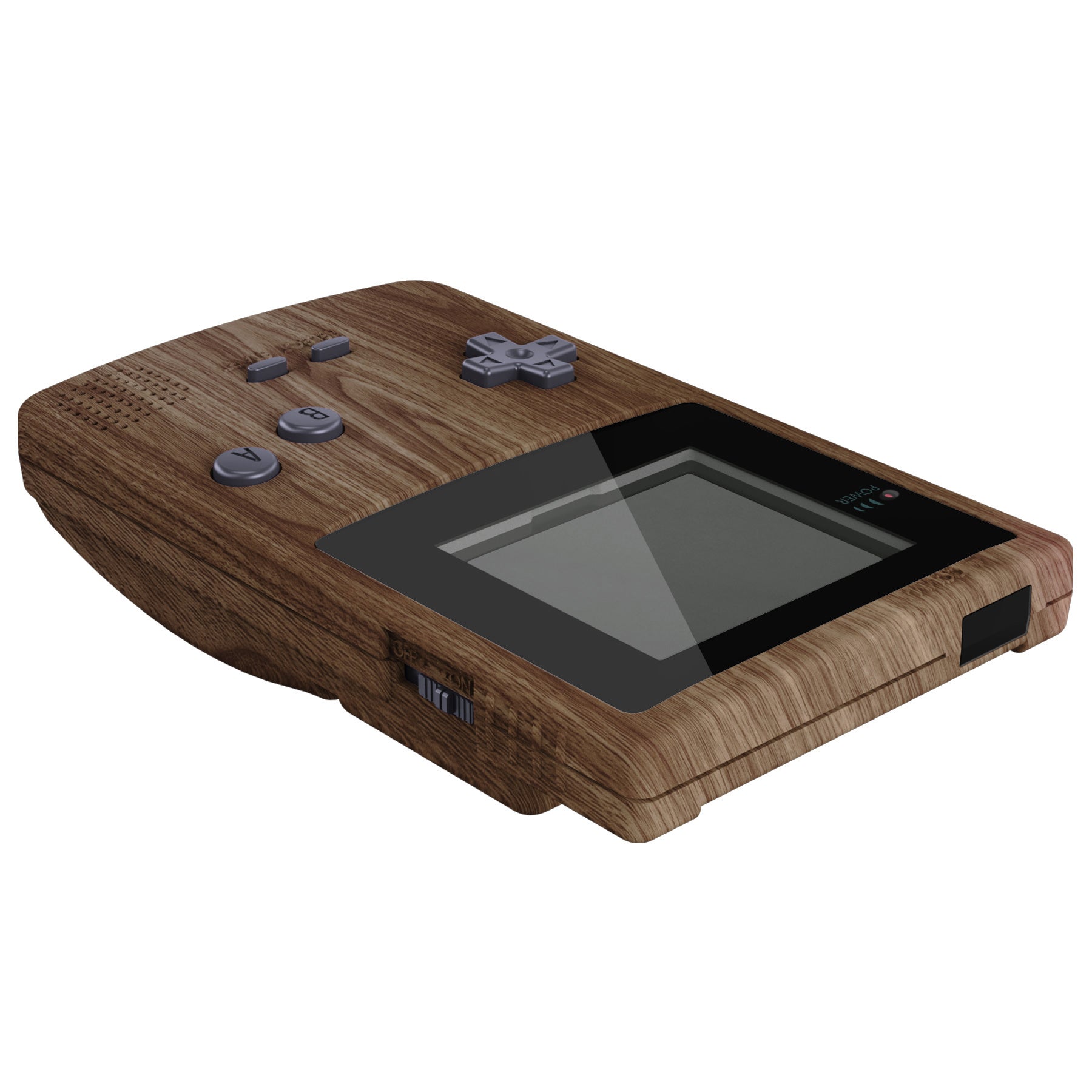 eXtremeRate Retail IPS Ready Upgraded eXtremeRate Wood Grain GBC Replacement Shell Full Housing Cover with Buttons for Gameboy Color - Fit for GBC OSD IPS & Regular IPS & Standard LCD - Console & IPS Screen NOT Included - QCBS2001