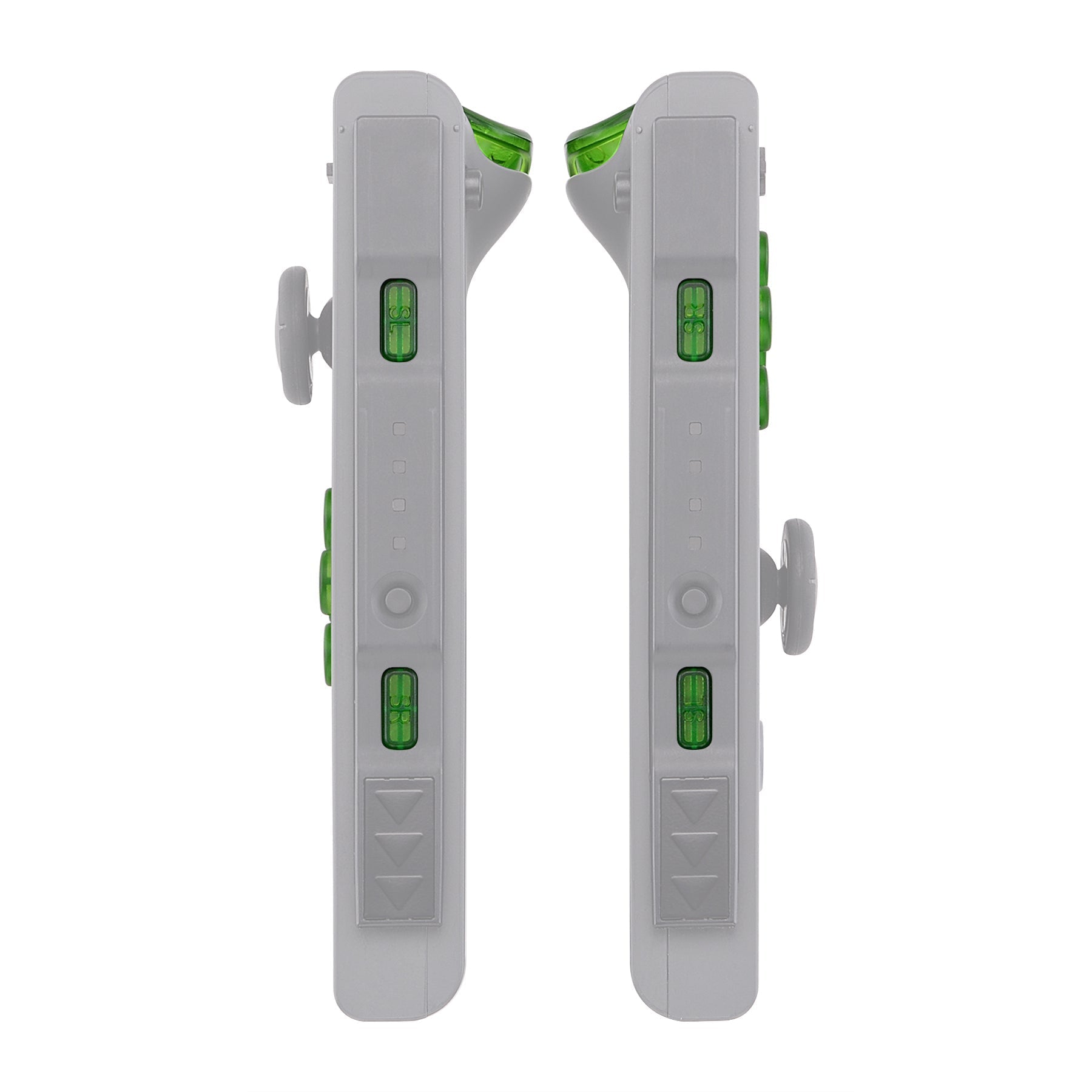 eXtremeRate Retail Transparent Clear Green Replacement ABXY Direction Keys SR SL L R ZR ZL Trigger Buttons Springs, Full Set Buttons Repair Kits with Tools for NS Switch JoyCon & OLED JoyCon - JoyCon Shell NOT Included - AJ106