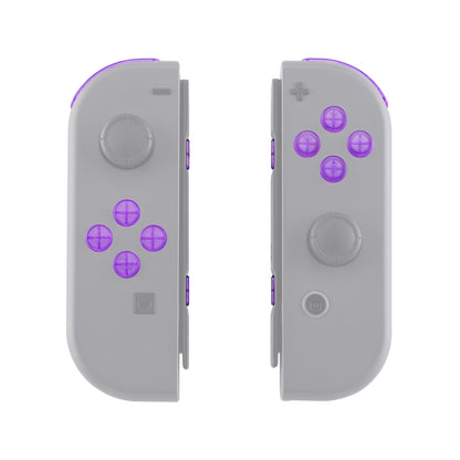 eXtremeRate Retail Clear Atomic Purple Replacement ABXY Direction Keys SR SL L R ZR ZL Trigger Buttons Springs, Full Set Buttons Repair Kits with Tools for NS Switch JoyCon & OLED JoyCon - JoyCon Shell NOT Included - AJ108