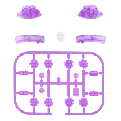 eXtremeRate Replacement Full Set Buttons for Joycon of NS Switch - Clear Atomic Purple eXtremeRate