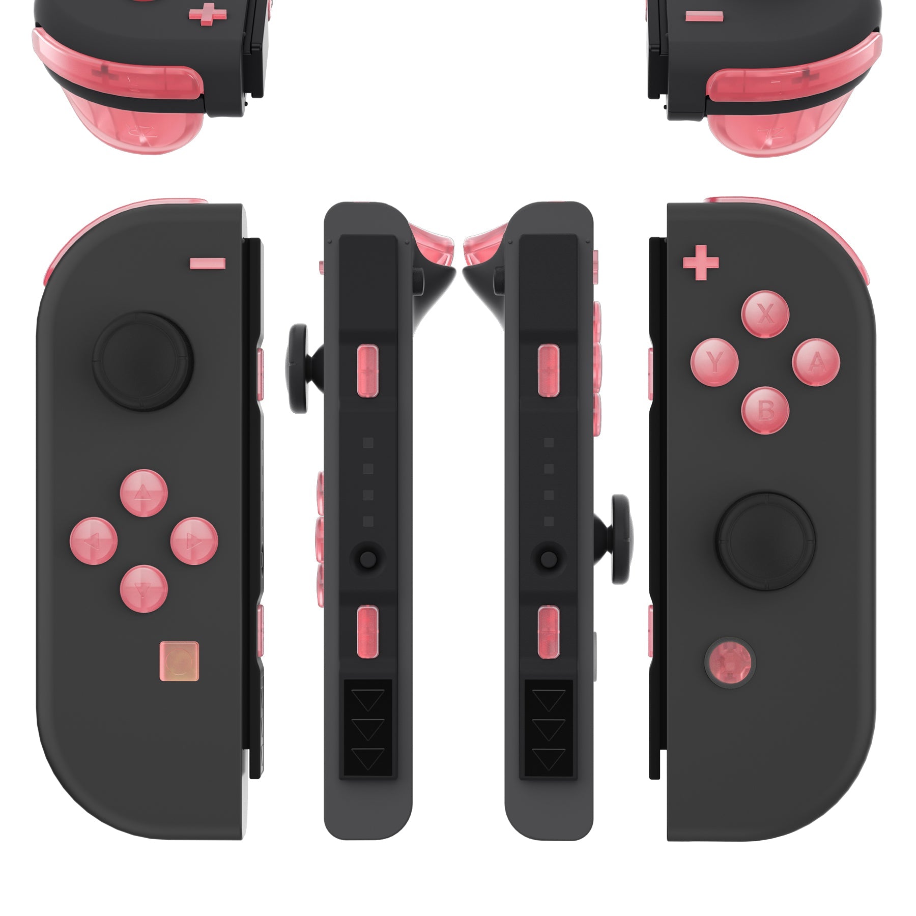 eXtremeRate Retail Cherry Pink Replacement DIY Colorful ABXY Buttons Directions Keys Repair Kits with Tools for NS Switch JoyCon & OLED JoyCon - JoyCon Shell NOT Included - AJ114