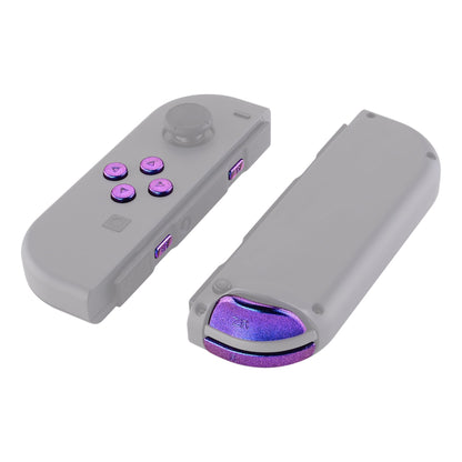 eXtremeRate Retail Purple Blue Chameleon Replacement ABXY Direction Keys SR SL L R ZR ZL Trigger Buttons Springs, Full Set Buttons Repair Kits with Tools for NS Switch JoyCon & OLED JoyCon - JoyCon Shell NOT Included - AJ201