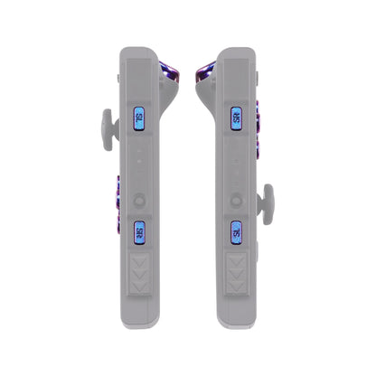 eXtremeRate Retail Purple Blue Chameleon Replacement ABXY Direction Keys SR SL L R ZR ZL Trigger Buttons Springs, Full Set Buttons Repair Kits with Tools for NS Switch JoyCon & OLED JoyCon - JoyCon Shell NOT Included - AJ201