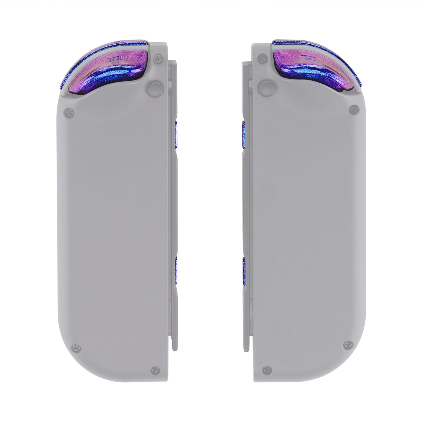 eXtremeRate Retail Purple Blue Chameleon Replacement ABXY Direction Keys SR SL L R ZR ZL Trigger Buttons Springs, Full Set Buttons Repair Kits with Tools for NS Switch JoyCon & OLED JoyCon - JoyCon Shell NOT Included - AJ201