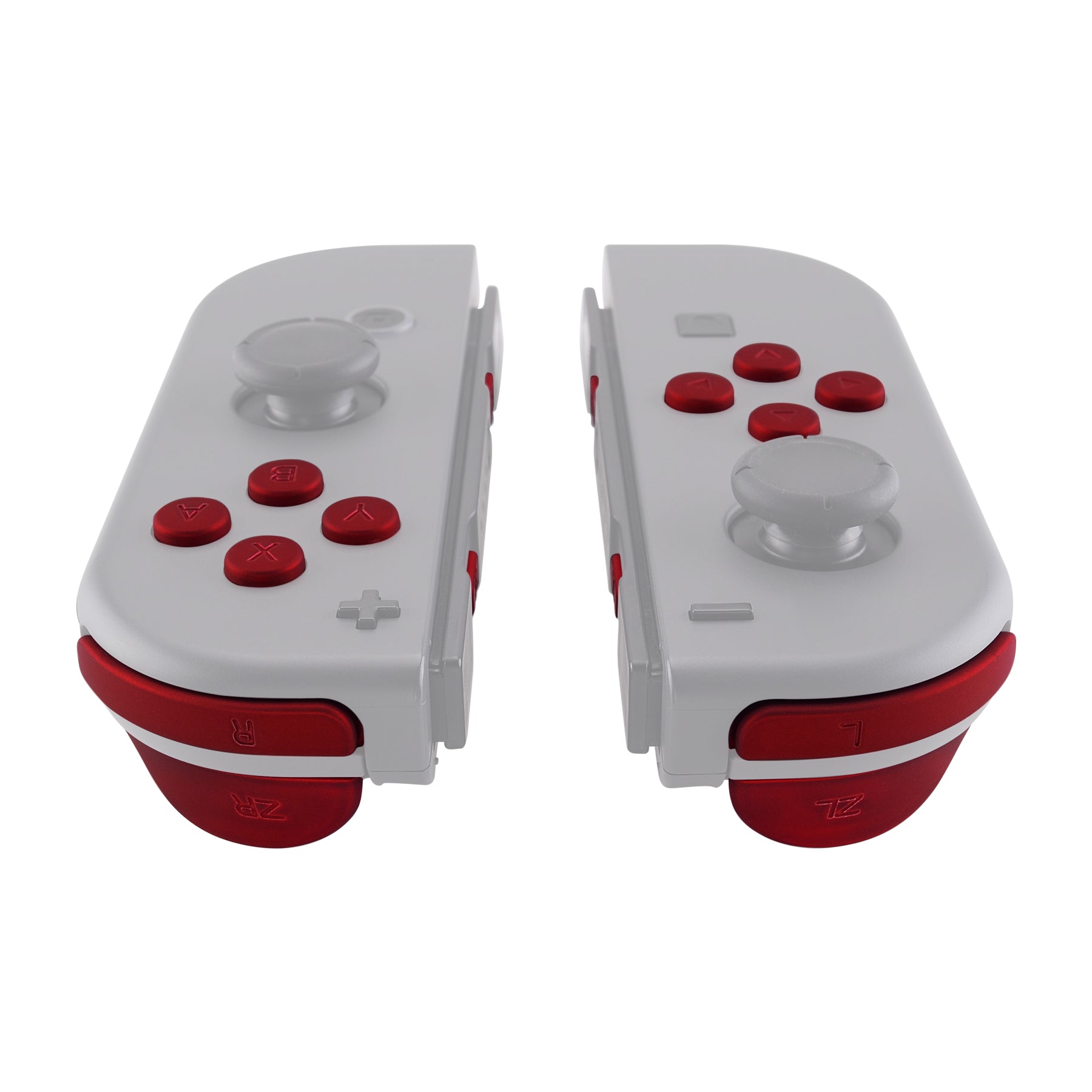 eXtremeRate Retail Soft Touch Red Replacement ABXY Direction Keys SR SL L R ZR ZL Trigger Buttons Springs, Full Set Buttons Repair Kits with Tools for NS Switch JoyCon & OLED JoyCon - JoyCon Shell NOT Included- AJ202