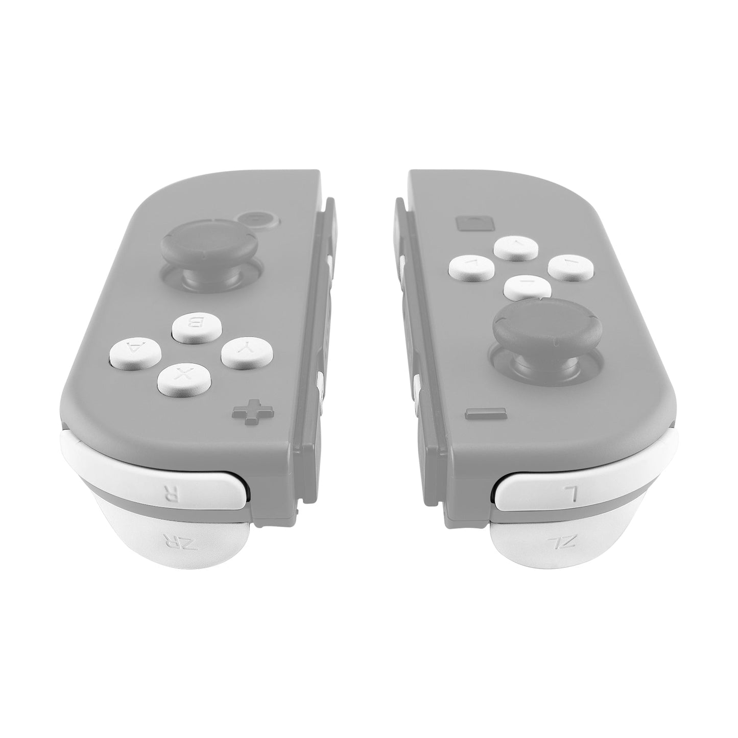 eXtremeRate Retail White Replacement ABXY Direction Keys SR SL L R ZR ZL Trigger Buttons Springs, Full Set Buttons Repair Kits with Tools for NS Switch JoyCon & OLED JoyCon - JoyCon Shell NOT Included- AJ203