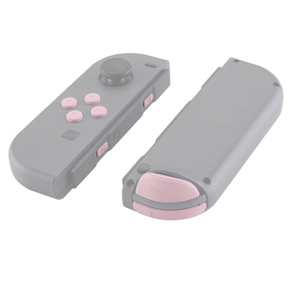 eXtremeRate Retail Cherry Blossoms Pink Replacement ABXY Direction Keys SR SL L R ZR ZL Trigger Buttons Springs, Full Set Buttons Repair Kits with Tools for NS Switch JoyCon & OLED JoyCon - JoyCon Shell NOT Included - AJ206