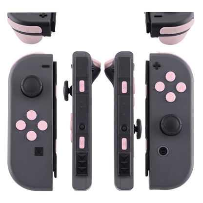 eXtremeRate Retail Cherry Blossoms Pink Replacement ABXY Direction Keys SR SL L R ZR ZL Trigger Buttons Springs, Full Set Buttons Repair Kits with Tools for NS Switch JoyCon & OLED JoyCon - JoyCon Shell NOT Included - AJ206