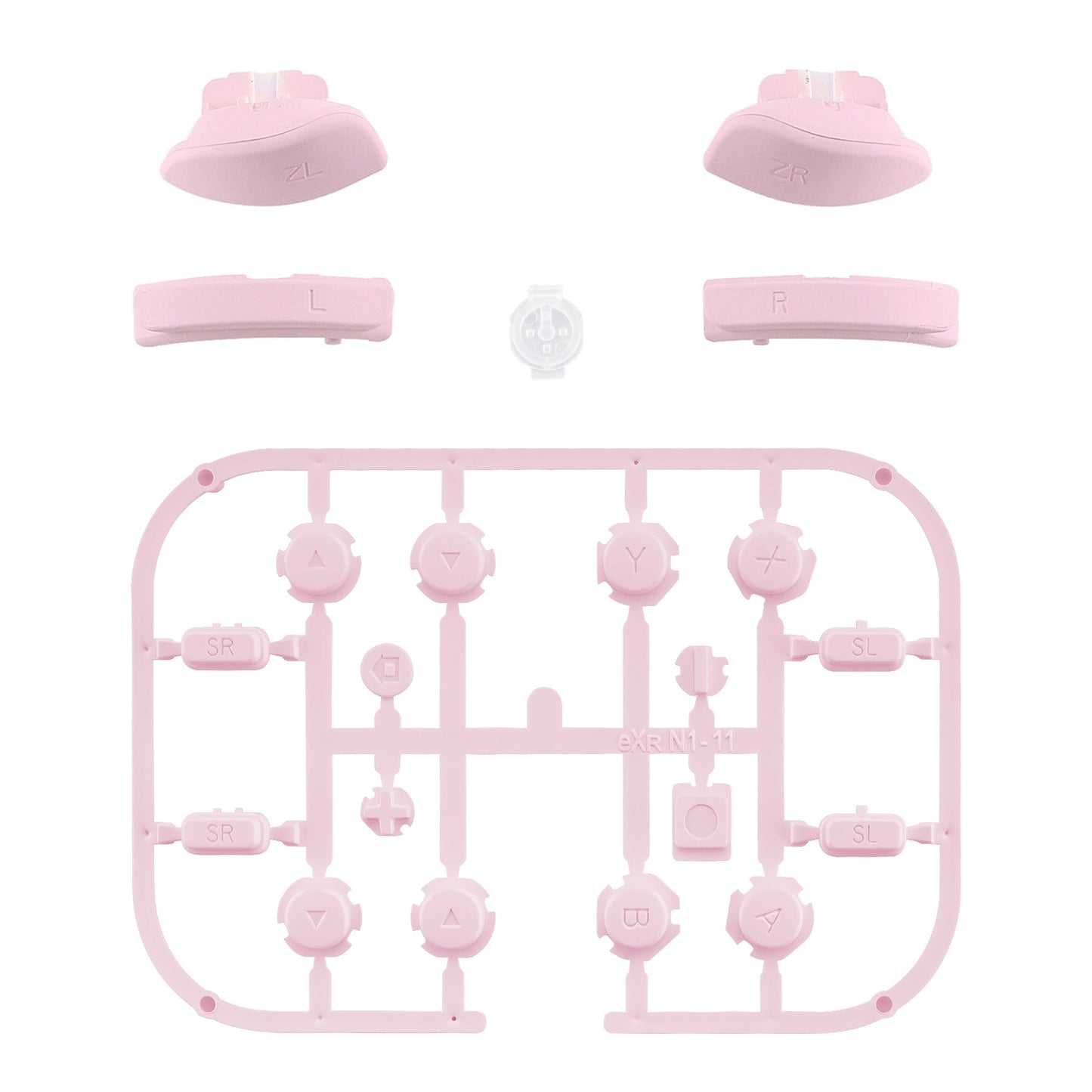 eXtremeRate RReplacement Full Set Buttons for Joycon of NS Switch - Cherry Blossoms Pink eXtremeRate