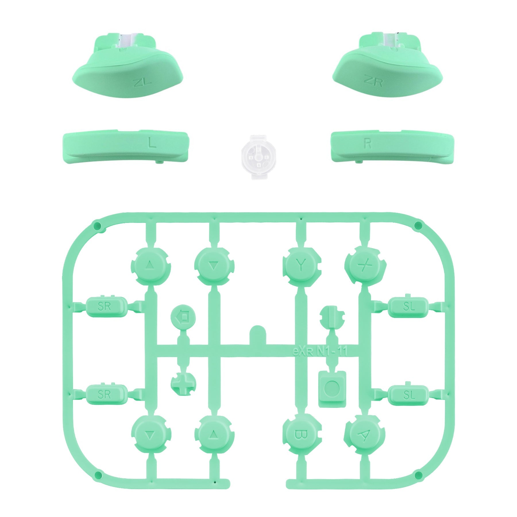 eXtremeRate Replacement Full Set Buttons for Joycon of NS Switch - Mint Green eXtremeRate