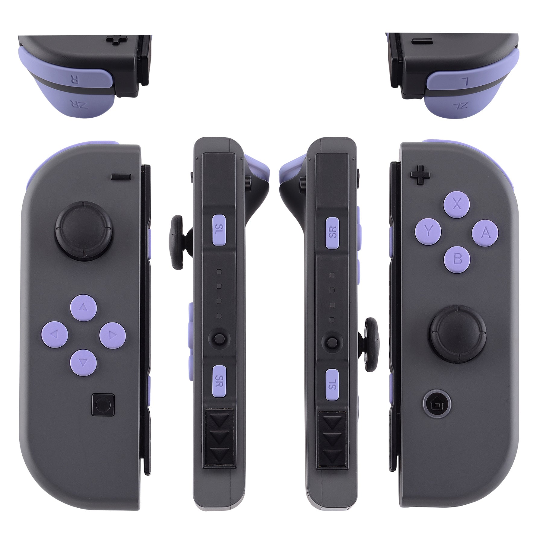 eXtremeRate Retail Light Violet Replacement ABXY Direction Keys SR SL L R ZR ZL Trigger Buttons Springs, Full Set Buttons Repair Kits with Tools for NS Switch JoyCon & OLED JoyCon - JoyCon Shell NOT Included  - AJ209