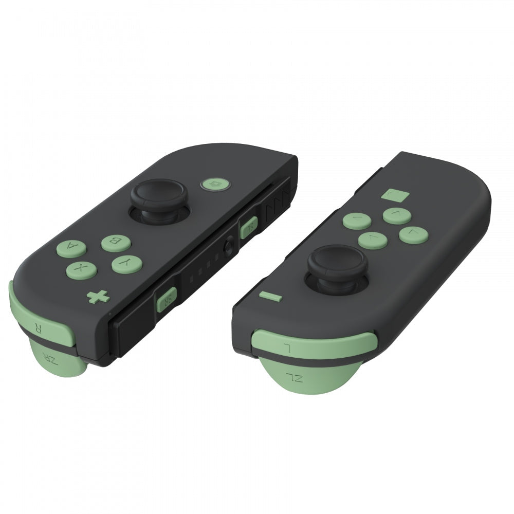 eXtremeRate Retail Matcha Green Replacement ABXY Direction Keys SR SL L R ZR ZL Trigger Buttons Springs, Full Set Buttons Repair Kits with Tools for NS Switch JoyCon & OLED JoyCon - JoyCon Shell NOT Included - AJ222