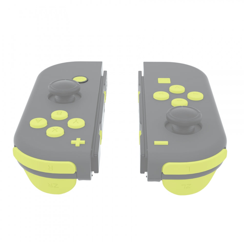 eXtremeRate Retail Lemon Yellow Replacement ABXY Direction Keys SR SL L R ZR ZL Trigger Buttons Springs, Full Set Buttons Repair Kits with Tools for NS Switch JoyCon & OLED JoyCon - JoyCon Shell NOT Included - AJ225