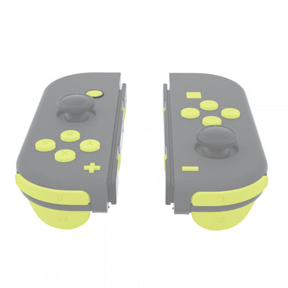 eXtremeRate Retail Lemon Yellow Replacement ABXY Direction Keys SR SL L R ZR ZL Trigger Buttons Springs, Full Set Buttons Repair Kits with Tools for NS Switch JoyCon & OLED JoyCon - JoyCon Shell NOT Included - AJ225