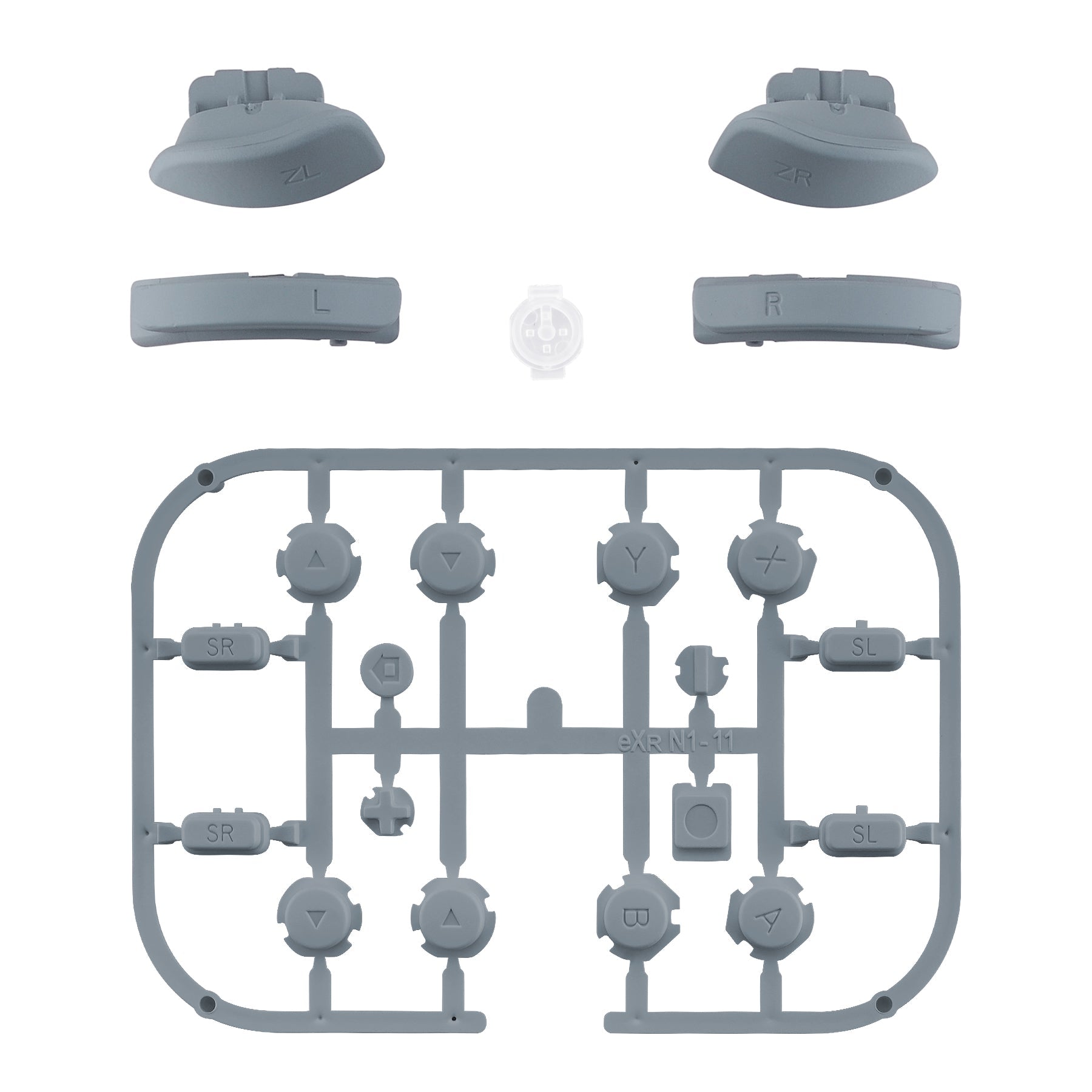 eXtremeRate Replacement Full Set Buttons for Joycon of NS Switch - New Hope Gray eXtremeRate