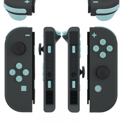 eXtremeRate Retail Light Cyan Replacement ABXY Direction Keys SR SL L R ZR ZL Trigger Buttons Springs, Full Set Buttons Repair Kits with Tools for NS Switch JoyCon & OLED JoyCon - JoyCon Shell NOT Included - AJ228