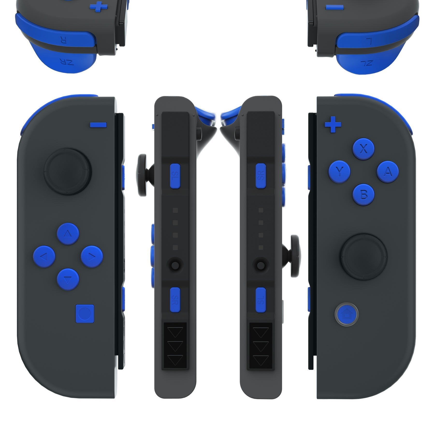 eXtremeRate Retail Blue Replacement ABXY Direction Keys SR SL L R ZR ZL Trigger Buttons Springs, Full Set Buttons Repair Kits with Tools for NS Switch JoyCon & OLED JoyCon - JoyCon Shell NOT Included - AJ232