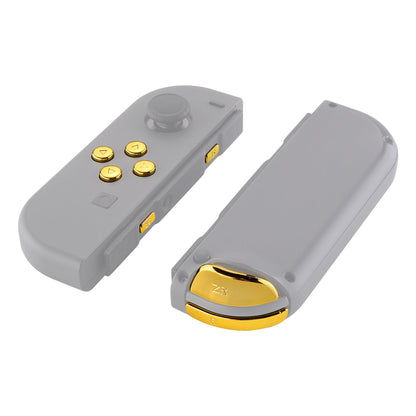 eXtremeRate Retail Chrome Gold Glossy Replacement ABXY Direction Keys SR SL L R ZR ZL Trigger Buttons Springs, Full Set Buttons Repair Kits with Tools for NS Switch JoyCon & OLED JoyCon - JoyCon Shell NOT Included - AJ301