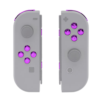 eXtremeRate NS Switch用ジョイコン交換フルセットボタン【クロームパープルグロッシー】
