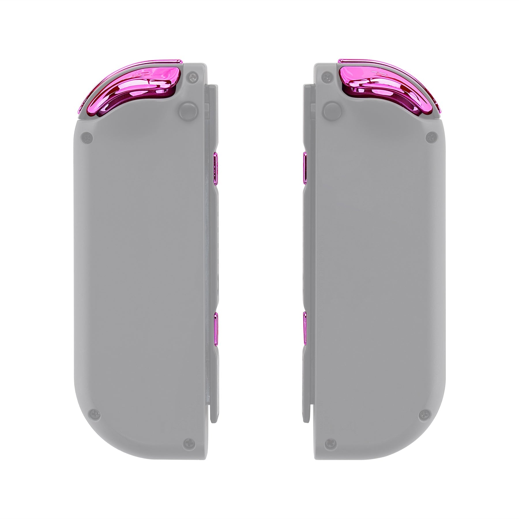 eXtremeRate Retail Chrome Pink Glossy Replacement ABXY Direction Keys SR SL L R ZR ZL Trigger Buttons Springs, Full Set Buttons Fix Kits with Tools for NS Switch JoyCon & OLED JoyCon - JoyCon Shell NOT Included - AJ307