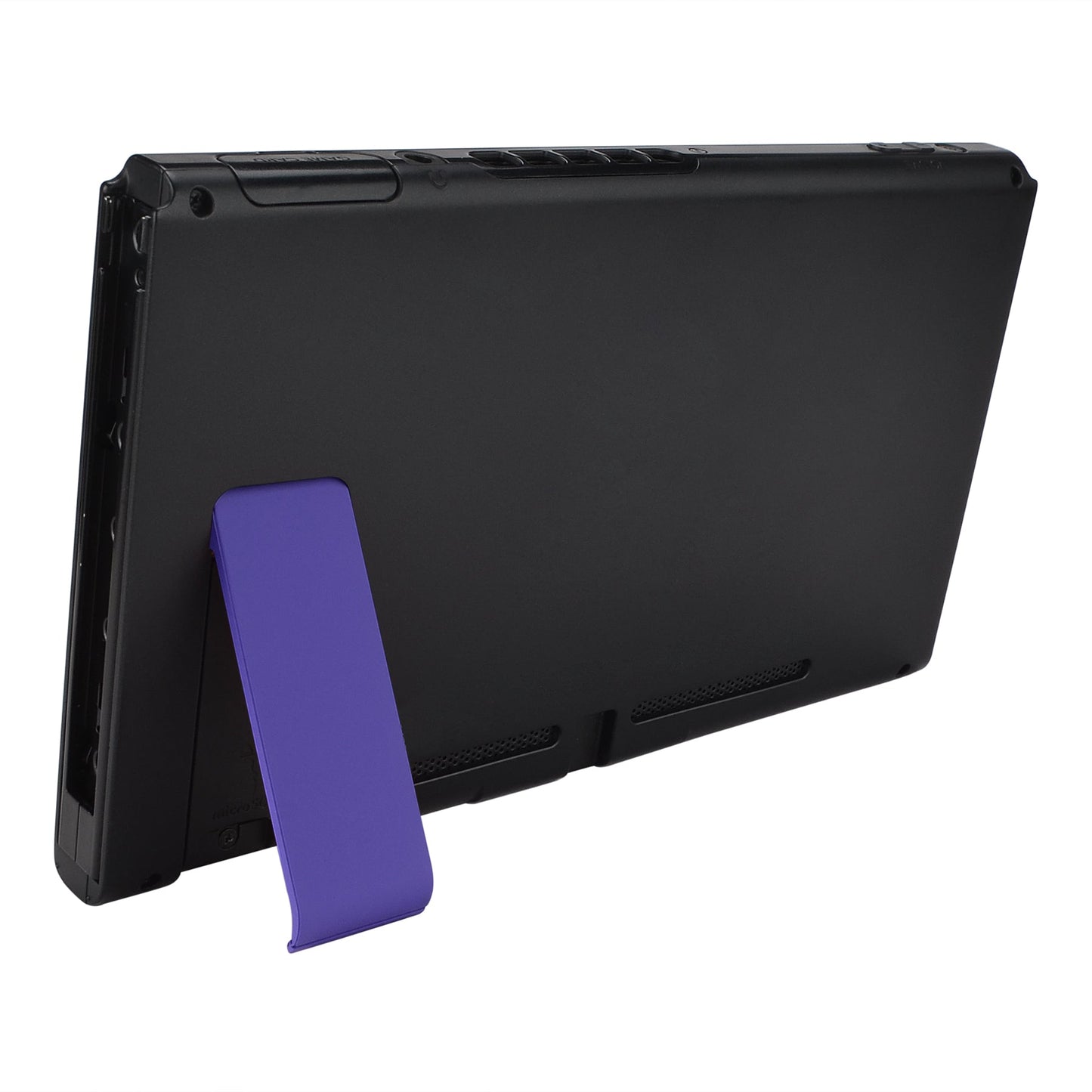 eXtremeRate Retail 2 Set of Purple Soft Touch Replacement Kickstand for Nintendo Switch Console, Back Bracket Holder Kick Stand for Nintendo Switch - Console NOT Included - AJ417