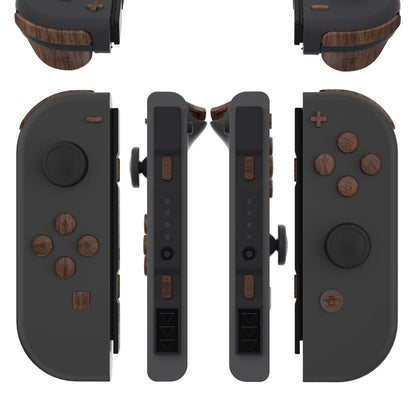 eXtremeRate Retail Wood Grain Replacement ABXY Direction Keys SR SL L R ZR ZL Trigger Buttons Springs, Full Set Buttons Repair Kits with Tools for NS Switch JoyCon & OLED JoyCon - JoyCon Shell NOT Included - AJ601