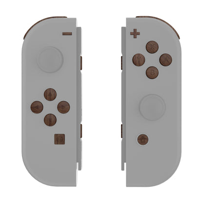 eXtremeRate Retail Wood Grain Replacement ABXY Direction Keys SR SL L R ZR ZL Trigger Buttons Springs, Full Set Buttons Repair Kits with Tools for NS Switch JoyCon & OLED JoyCon - JoyCon Shell NOT Included - AJ601