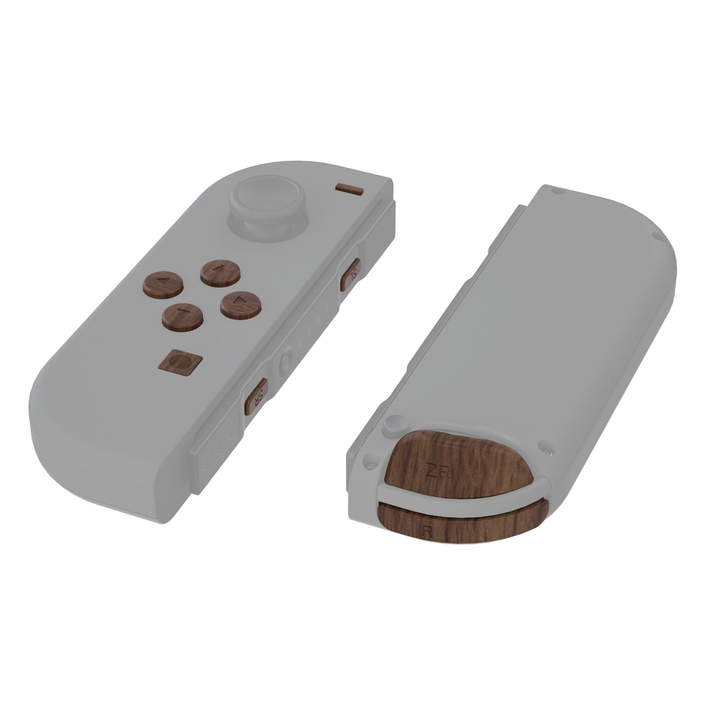 eXtremeRate Retail Wood Grain Replacement ABXY Direction Keys SR SL L R ZR ZL Trigger Buttons Springs, Full Set Buttons Repair Kits with Tools for NS Switch JoyCon & OLED JoyCon - JoyCon Shell NOT Included - AJ601