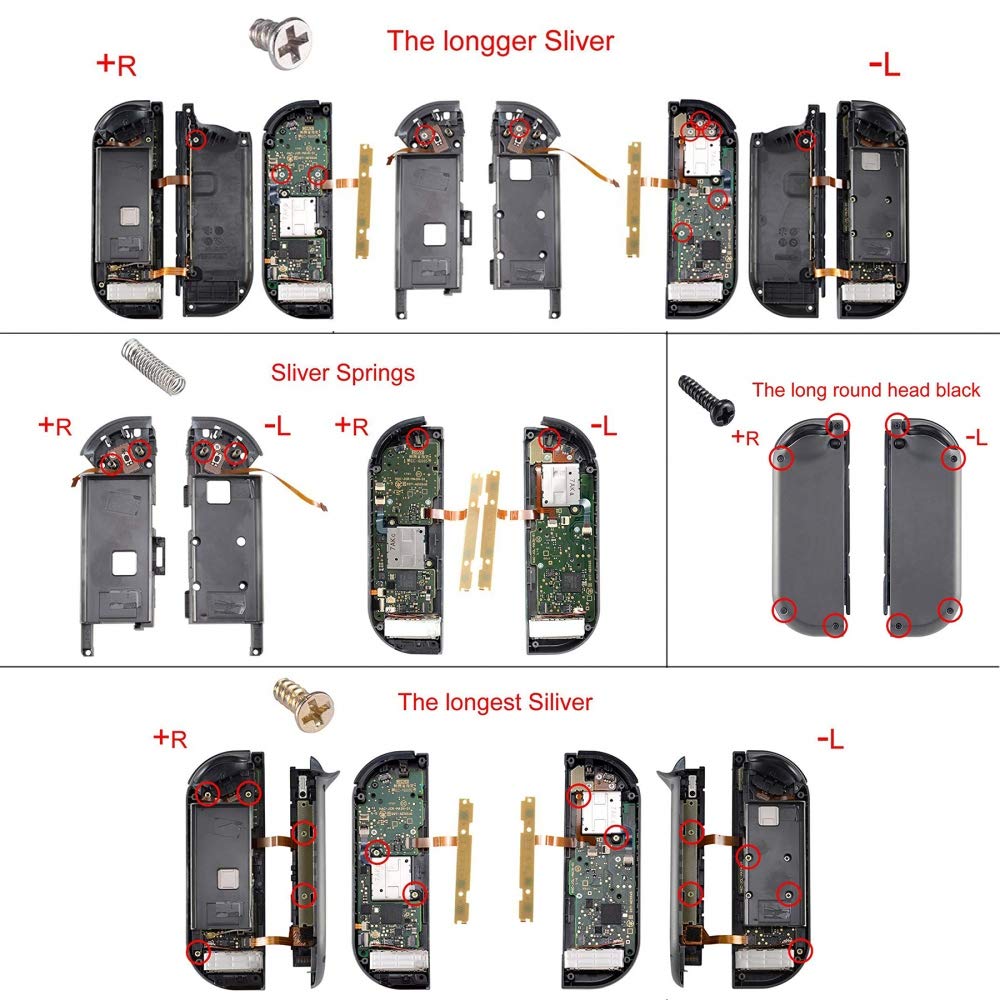 eXtremeRate Retail Wood Grain Replacement ABXY Direction Keys SR SL L R ZR ZL Trigger Buttons Springs, Full Set Buttons Repair Kits with Tools for NS Switch JoyCon & OLED JoyCon - JoyCon Shell NOT Included - AJ601