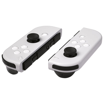 eXtremeRate Retail Replacement Controller ABXY Direction Home Capture + - Jelly Buttons, Two-Tone Pale White & Clear with Symbols Action Face Keys for Nintendo Switch & Switch OLED Joy-con - JoyCon NOT Included -  AJ7001