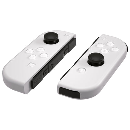 eXtremeRate Retail Replacement Controller ABXY Direction Home Capture + - Jelly Buttons, Two-Tone Pale White & Clear with Symbols Action Face Keys for Nintendo Switch & Switch OLED Joy-con - JoyCon NOT Included -  AJ7001