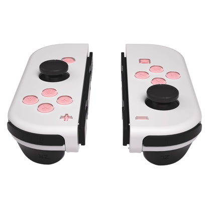 eXtremeRate Retail Replacement Controller ABXY Direction Home Capture + - Jelly Buttons, Two-Tone Pale Red & Clear with Symbols Action Face Keys for Nintendo Switch & Switch OLED Joy-con - JoyCon NOT Included -  AJ7002