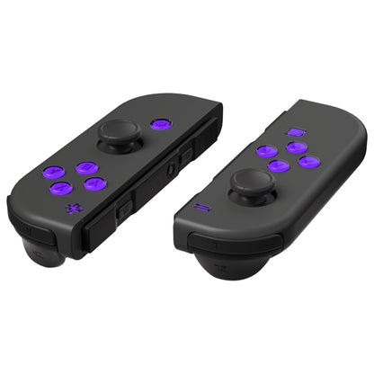 eXtremeRate Retail Replacement Controller ABXY Direction Home Capture + - Jelly Buttons, Two-Tone Pale Purple & Clear with Symbols Action Face Keys for Nintendo Switch & Switch OLED Joy-con - JoyCon NOT Included -  AJ7003