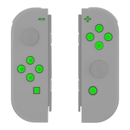 eXtremeRate Retail Replacement Controller ABXY Direction Home Capture + - Jelly Buttons, Two-Tone Pale Green & Clear with Symbols Action Face Keys for Nintendo Switch & Switch OLED Joy-con - JoyCon NOT Included -  AJ7004