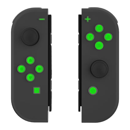 eXtremeRate Retail Replacement Controller ABXY Direction Home Capture + - Jelly Buttons, Two-Tone Pale Green & Clear with Symbols Action Face Keys for Nintendo Switch & Switch OLED Joy-con - JoyCon NOT Included -  AJ7004