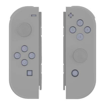 eXtremeRate Retail Replacement Controller ABXY Direction Home Capture + - Jelly Buttons, Two-Tone Pale New Hope Gray & Clear with Symbols Action Face Keys for Nintendo Switch & Switch OLED Joy-con - JoyCon NOT Included -  AJ7005