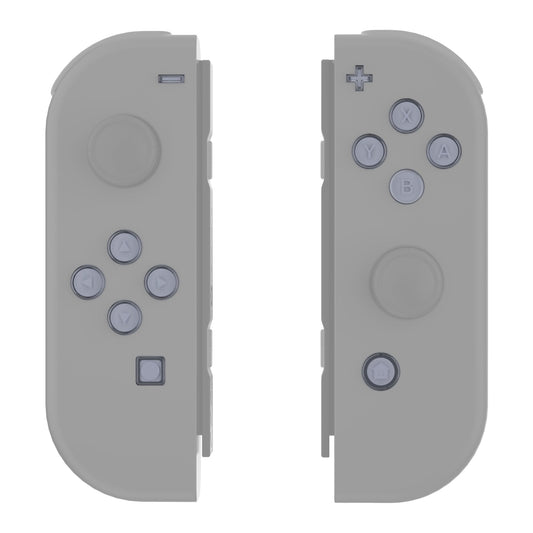 eXtremeRate Retail Replacement Controller ABXY Direction Home Capture + - Jelly Buttons, Two-Tone Pale New Hope Gray & Clear with Symbols Action Face Keys for Nintendo Switch & Switch OLED Joy-con - JoyCon NOT Included -  AJ7005