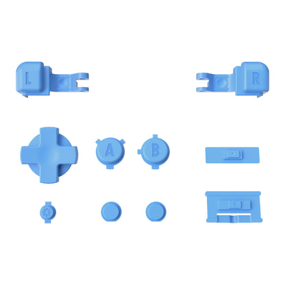 eXtremeRate Retail Starlight Blue Custom Full Set Buttons for Gameboy Advance SP, Replacement A B L R Button Power On Off Volume Button D-pad Key for GBA SP Console - Console NOT Included - ASPJ106