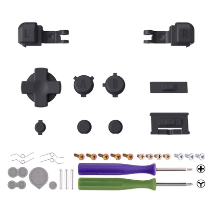 eXtremeRate Custom Replacement Full Set of Buttons for Game Boy Advance SP (GBA SP) Console (Dark Gray)