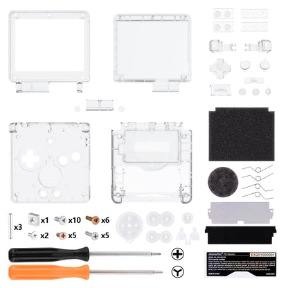 eXtremeRate Retail IPS Ready Upgraded eXtremeRate Clear Custom Replacement Housing Shell for Gameboy Advance SP GBA SP ¨C Compatible with Both IPS & Standard LCD ¨C Console & Screen NOT Included - ASPM5001