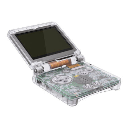 eXtremeRate Retail IPS Ready Upgraded eXtremeRate Clear Custom Replacement Housing Shell for Gameboy Advance SP GBA SP ¨C Compatible with Both IPS & Standard LCD ¨C Console & Screen NOT Included - ASPM5001