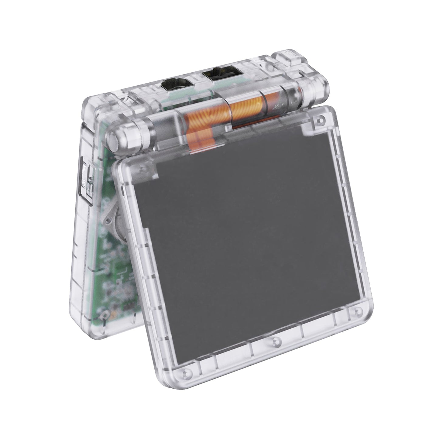 eXtremeRate Retail IPS Ready Upgraded eXtremeRate Clear Custom Replacement Housing Shell for Gameboy Advance SP GBA SP ¨C Compatible with Both IPS & Standard LCD ¨C Console & Screen NOT Included - ASPM5001