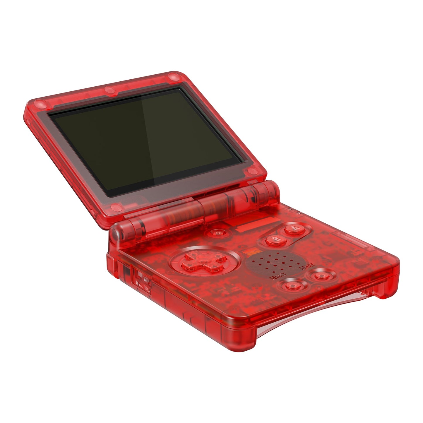 eXtremeRate Retail IPS Ready Upgraded eXtremeRate Clear Red Custom Replacement Housing Shell for Gameboy Advance SP GBA SP ¨C Compatible with Both IPS & Standard LCD ¨C Console & Screen NOT Included - ASPM5002